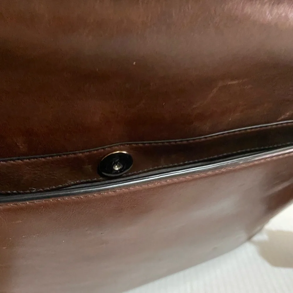 Coach vintage unisex briefcase/ messenger, Elegant Brown Leather crossbody bag